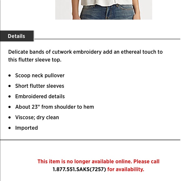 Anthro The Addison Story Flutter Sleeve Top Size S - Picture 6 of 6